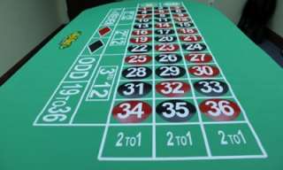 Portable Rollout Gaming Roulette Table Top NEW 70 x 35  