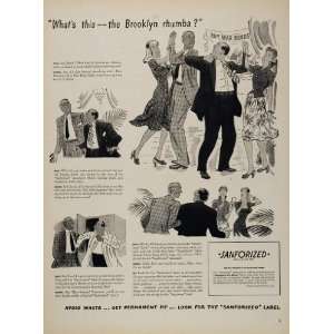 1944 Ad WWII Big Band Dance Home Front Cluett Peabody   Original Print 