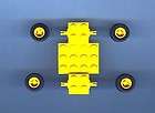 Used LEGO Yellow Vehicle Base & Wheels Car Yellow Hubs