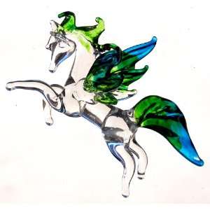  Unicorn Blown Glass Collectible Art Figurine Everything 