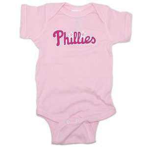 Philadelphia Phillies Newborn Pink Tonal Creeper Sports 