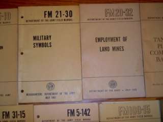 15 US ARMY Field Manuals Drill and Ceremonies 1950   1963  