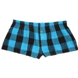   Plaid Flannel Bitty Boxer Shorts ELECTRIC BLUE AS