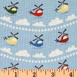   Blake Scoot Helicopter Blue Fabric By The Yard Arts, Crafts & Sewing