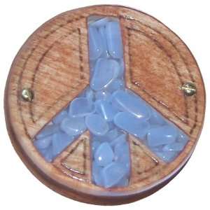  Magic Unique Gemstone and Wooden Amulet Lucky Peace Magnet In Blue 