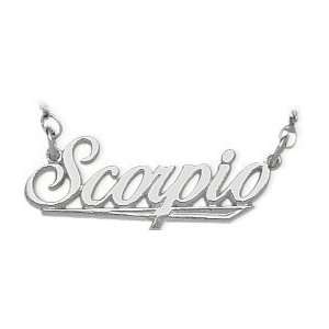   Scorpio Script Zodiac Pendant Oct 24   Nov 22 with 22 chain Jewelry