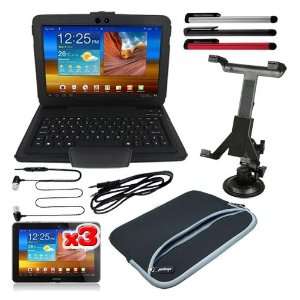  Case With Bluetooth Keyboard +Earphone Headset With ON OFF Switch 