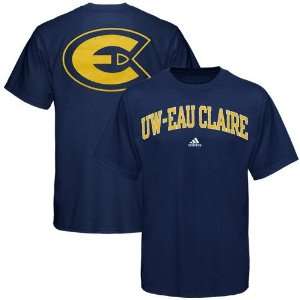  adidas Wisconsin Eau Claire Blugold Navy Blue Relentless T 