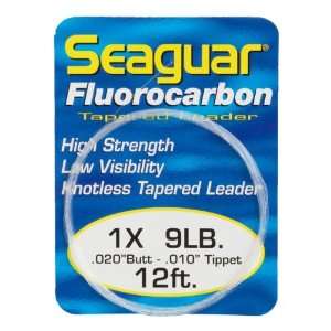   Fluorocarbon Knotless Tapered Fly Leader   12