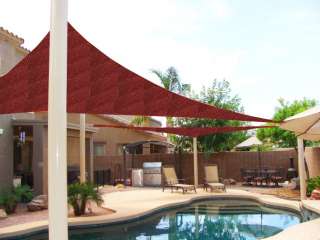   x16.5 Deluxe Triangle Sun Sail Shade Canopy Top Cover   Red  