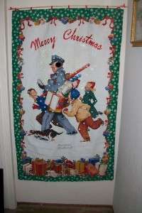 LARGE Norman Rockwell Tapestry Christmas Xmas Hanging  