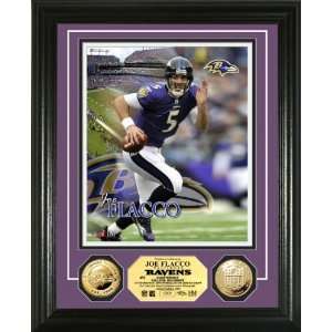  Joe Flacco 24KT Gold Coin Photo Mint   NFL Photomints and 