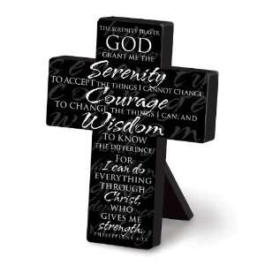   Serenity Courage Wisdom Scripture Verse Cross