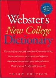 Websters New College Dictionary, (0618953159), Websters New College 