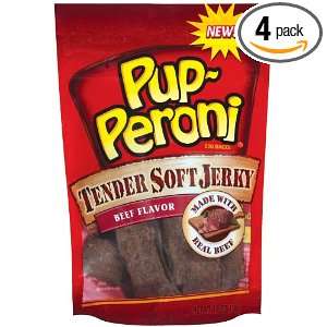 Pup Peroni Tender Soft Jerky Beef Flavor, 4.8 Ounce (Pack of 4 
