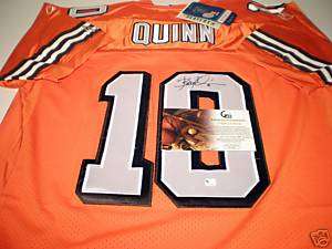 Brady Quinn Autographed Reebok Orange Players Jersey  