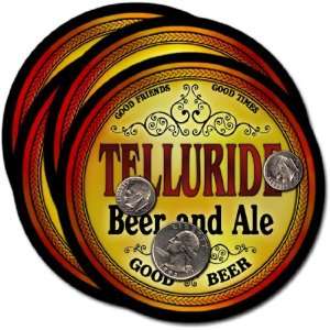  Telluride , CO Beer & Ale Coasters   4pk 