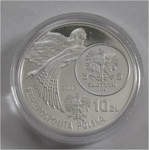 POLAND SILVER COIN CROWN 2 X 10 ZLOTYCH 2007 08 PROOF  