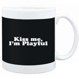  Mug Black  Kiss me, Im playful  Adjetives Sports 