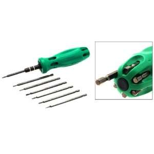  Amico 7 in 1 Telecommunication Screwdriver Green Handle 