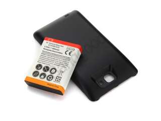 5000mAh Extended Battery + Black Back Cover For Samsung Galaxy Note 