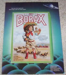 1986 ad page   20 Mule Team Borax  laundry  CUTE GIRL art artwork 