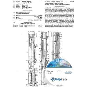  NEW Patent CD for EARTH BOREHOLE TOOL 