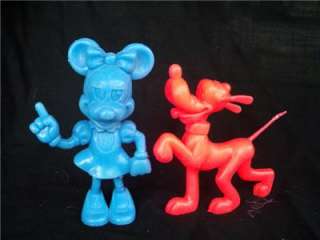 Walt Disney Marx Minnie & Pluto Plastic Figurines  