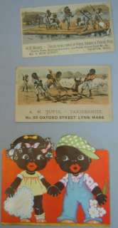 Black Americana   4 Trade Cards, 2 Greeting Cards, 1880s to c1930s 