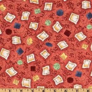  44 Wide Tea Party Small Tea Bags Red Fabric By The Yard 