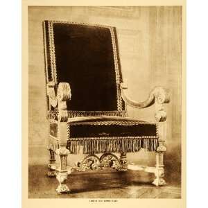   Armchair French Chair Furniture Boulle Marot   Original Intaglio Print