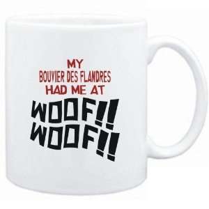   White MY Bouvier Des Flandres HAD ME AT WOOF Dogs