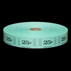  25 Cent Tickets   Green   2000 per roll Toys & Games