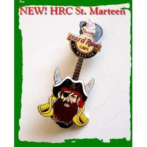  Hard Rock Cafe Saint Maarten Red Beard Pitare Guitar Pin 