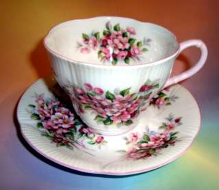 Royal Albert Blossom Time Series Apple Blossom Tea Cup and Saucer Set 