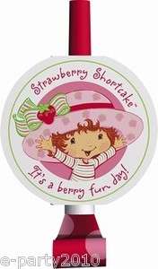 STRAWBERRY SHORTCAKE ~ ((8) BLOWOUTS favors ~ Childrens Birthday 