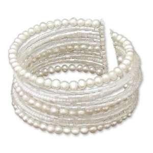  Pearl wrap bracelet, Tantalizing White Jewelry