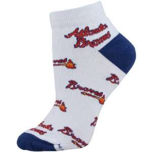 MLB Atlanta Braves White Ladies 9 11 Team Logo Ankle Socks 