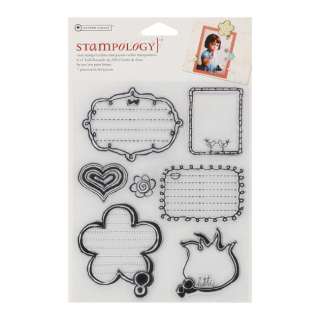 autumn leaves stampology clear stamps design girl talk quantity 7 