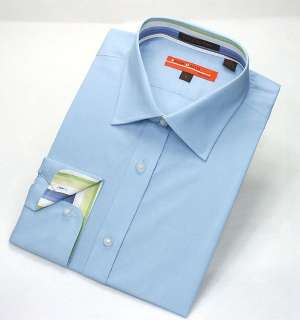 Mens Brand New Solid Blue Dress Shirt 100% Cotton  