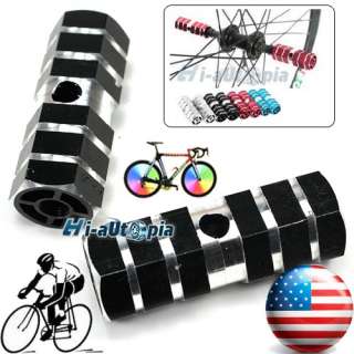 New BMX Bike Bicycle 3/8 Axle Alloy Foot Pegs Blue  