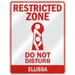   RESTRICTED ZONE DO NOT DISTURB ELLISSA  PARKING SIGN 