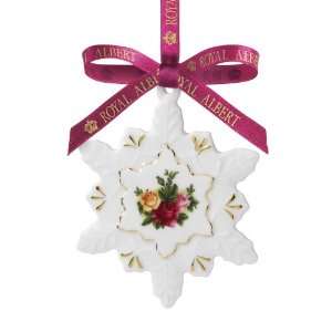 Royal Albert Old Country Roses Snowflake Ornament