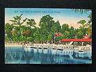 Linen Postcard Silver Springs Boat Ocala Florida FL  