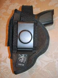BROWN LEATHER BELT CLIP GUN HOLSTER FOR RUGER LCP 380  