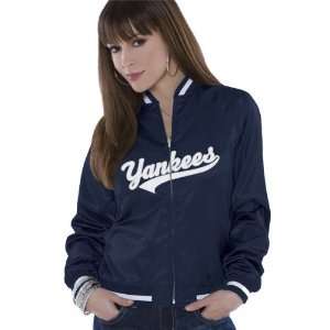  New York Yankees Womens Reversible Satin Jacket   by 