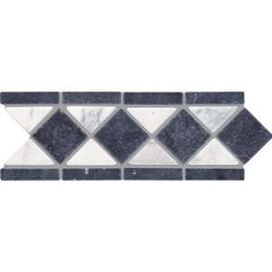  Tumbled Stone Listello 4 x 12 Tile Accent in Color 00900 