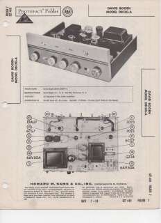 David Bogen DB130 A Amplifier Photofact  
