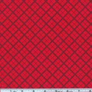   Seasons Greeting Plaid Red Fabric By The Yard Arts, Crafts & Sewing