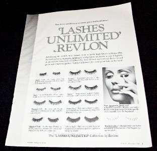1969 AD REVLON FALSE EYELASHES High fashion Mod  
